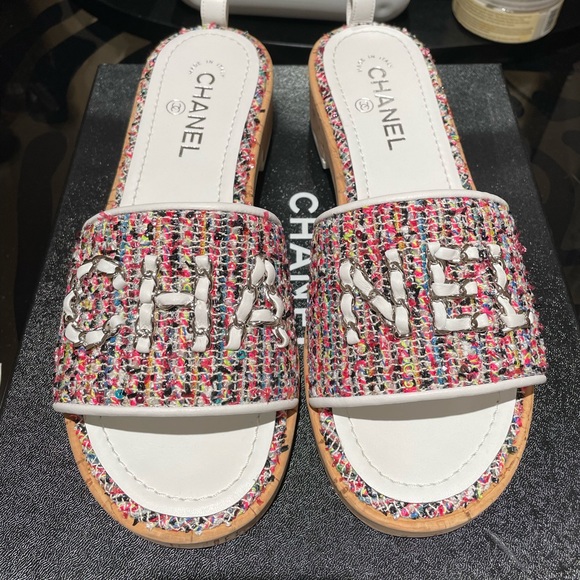CHANEL Shoes - CHANEL NWT size 40 tweed sandals